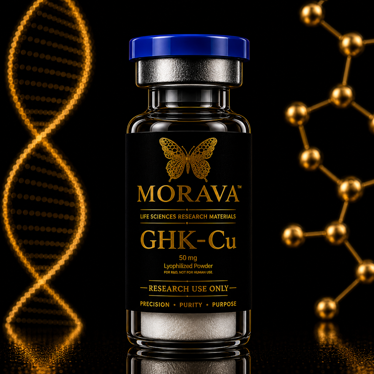 MORAVA GHK-Cu 50 mg lyophilized powder research vial